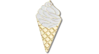 Jibbitz Gold Vanilla Waffle Cone