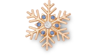 Jibbitz Golden Snowflake With Blue Gems