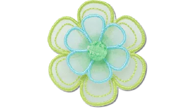 Jibbitz Green Mesh Flower In Multi