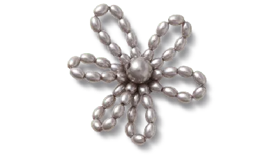 Jibbitz Grey Pearl Beaded Daisy