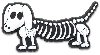 Jibbitz Halloween Skeleton Dog