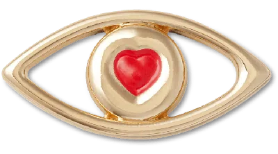 Jibbitz Heart Eye In Gold