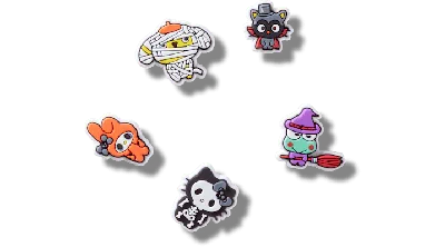 Jibbitz Hkf Halloween 5 Pack In Metallic