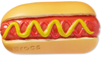 Jibbitz Hot Dog Dipped In Mustard In Brown