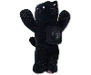 Jibbitz Huggitz Black Velvet Cat In Black