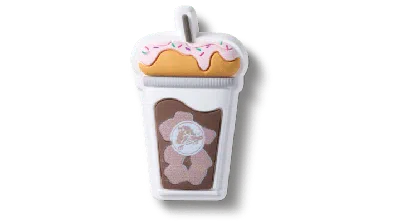 Jibbitz Iced Coffee And Donut In White