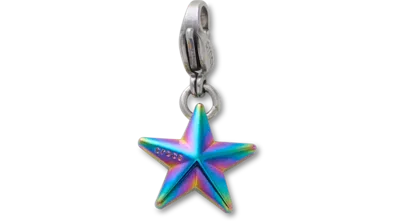 Jibbitz Iridescent Star Charm In Blue