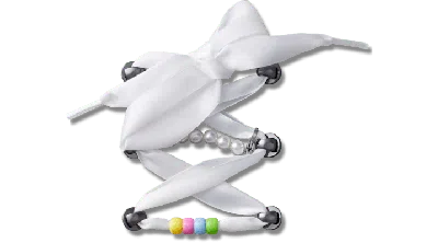 Jibbitz Lace Bead And Chain 5 Pack In White