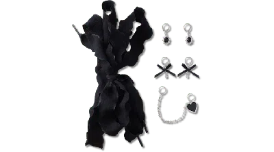 Jibbitz Laces And Dainty Bow Charm Kit