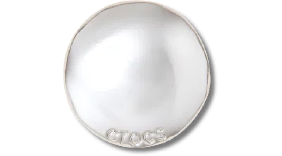 Jibbitz Large Silver Circle Stud In Multi