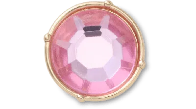 Jibbitz Light Rose Circle Gem