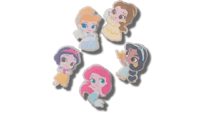 Jibbitz Lights Up Disney Princess 5 Pack In Multi