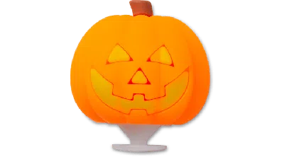 Jibbitz Lights Up Jack O Lantern In Orange