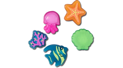 Jibbitz Lights Up Under The Sea 5 Pack In Multi