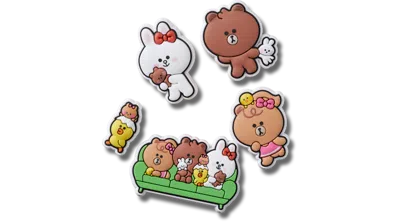 Jibbitz Line Friends 5 Pack In Multi