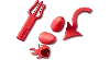 Jibbitz Make Your Own Devil 5 Pack In Red