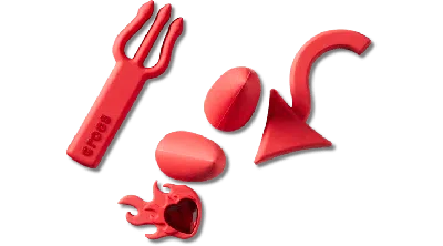 Jibbitz Make Your Own Devil 5 Pack In Red