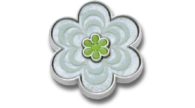 Jibbitz Marbled Green Flower