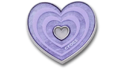 Jibbitz Marbled Purple Heart