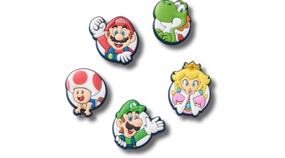 Jibbitz Mario & Friends 5 Pack In Multi
