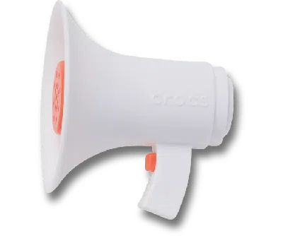 Jibbitz Megaphone In White