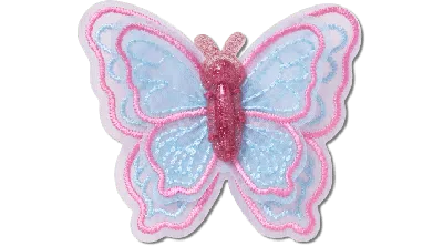 Jibbitz Mesh Sequin Butterfly In Blue
