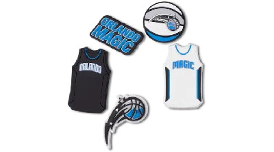 Jibbitz Nba Orlando Magic 5 Pack In Black