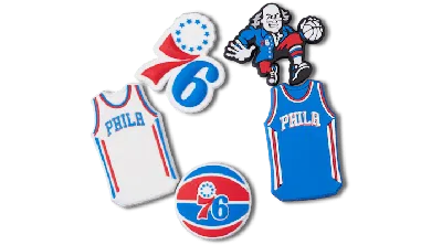 Jibbitz Nba Philadelphia 76ers 5 Pack