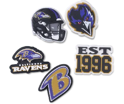 Jibbitz Nfl Baltimore Ravens 5 Pack