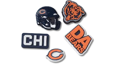 Jibbitz Nfl Chicago Bears 5 Pack In White