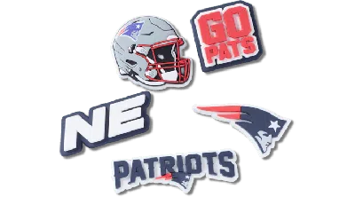 Jibbitz Nfl New England Patriots 5 Pack In White