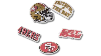 Jibbitz Nfl San Francisco 49ers 5 Pack In Multi