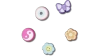 Jibbitz Nostalgia Girly Eraser 5 Pack