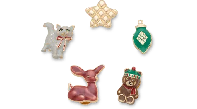 Jibbitz Nostalgic Holiday 5 Pack In Multi