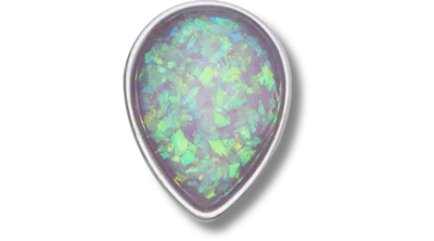 Jibbitz Opalescent Meta Gem In Blue