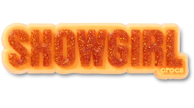 Jibbitz Orange Glitter Sign