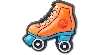 Jibbitz Orange Roller Skate