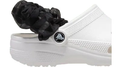 Jibbitz Organza Backstrap Cover Scrunchie 2 Pack In Black