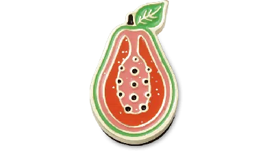 Jibbitz Papaya Fruit In Red