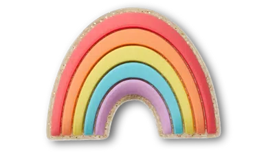 Jibbitz Pastel Glitter Rainbow In Multi
