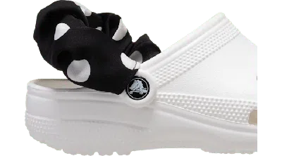 Jibbitz Patterned Backstrap Cover Scrunchie 2 Pack In Black/white