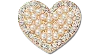 Jibbitz Pearl Cluster Heart
