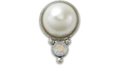 Jibbitz Pearl Drop Charm In White