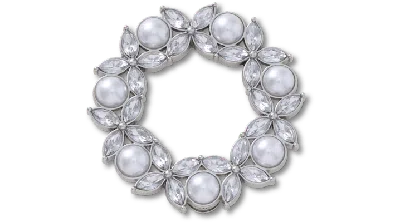 Jibbitz Pearl Gem Charm In Silver