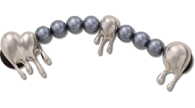 Jibbitz Pearl Melted Silver Chain In Multi