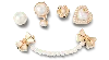 Jibbitz Pearly Gold 5 Pack