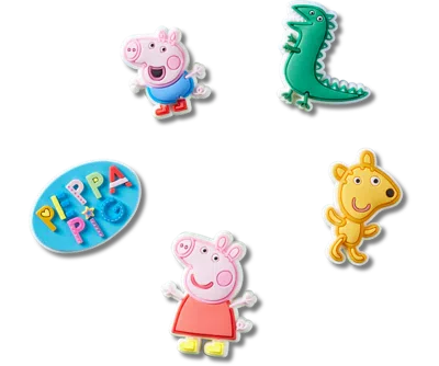 Jibbitz Peppa Pig Character 5 Pack In Multi