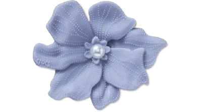 Jibbitz Periwinkle Flower With Pearl In Blue