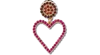 Jibbitz Pink Beaded Heart