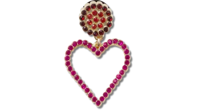 Jibbitz Pink Beaded Heart